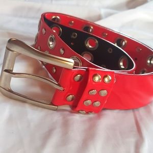 32-inch waist retro patient fake leather